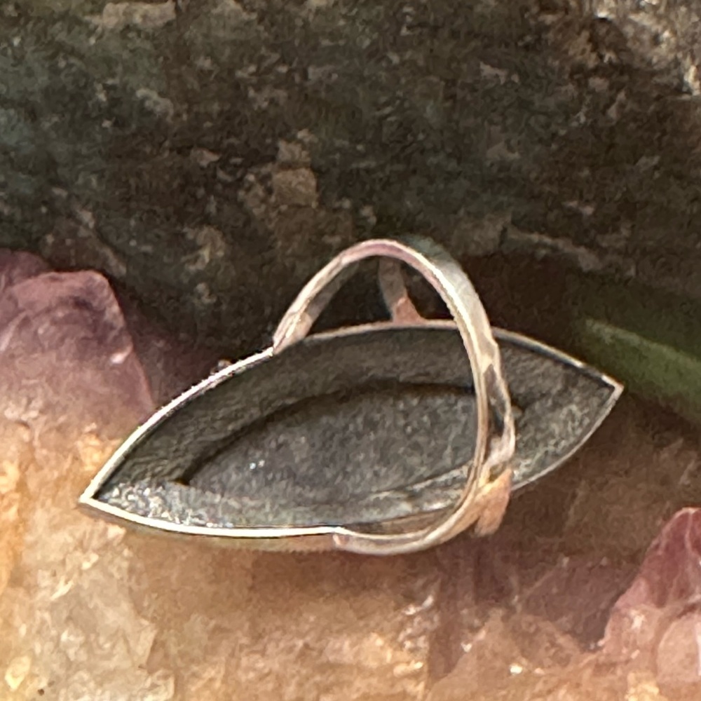 Long Lapis 925 Solid Sterling Silver Ring - image 3